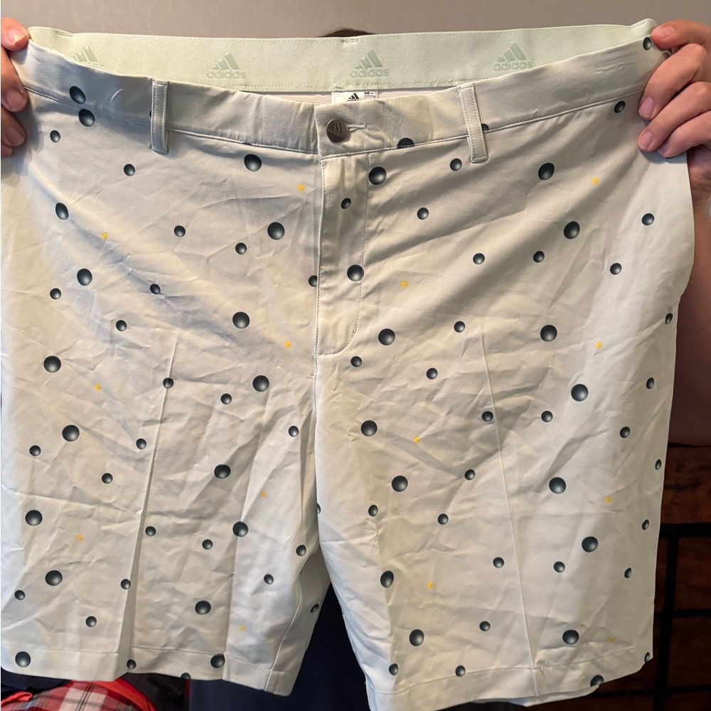 Men’s Adidas Light Green Polka Dot Shorts